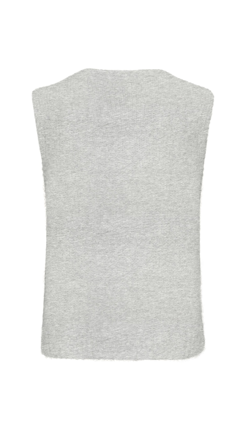 Gilet Noeud Light Grey Melange ONLNELLIE ONLY - 3 | TOPS